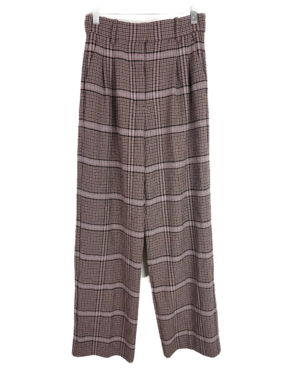 Aritzia Wilfred The Effortless Pant Plaid Trousers Ecovero Wool Blend Size 4 EUC